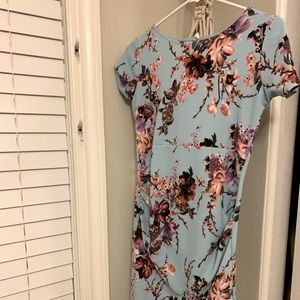 Pink blush maternity dress.